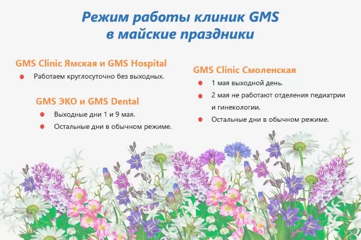 Майские праздники. Режим работы GMS ЭКО