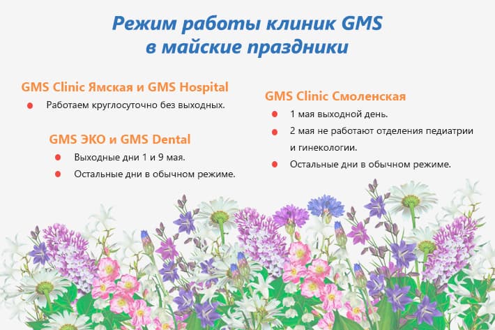 Майские праздники. Режим работы GMS ЭКО